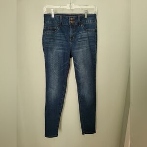 D. Jeans‎ Women Size 4 Mid Rise Skinny Dark Wash Jeans Blue Denim